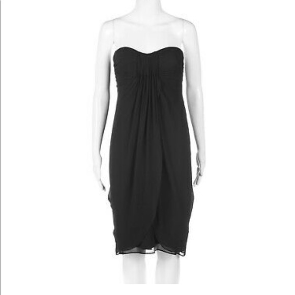 BCBGMaxAzria Dresses & Skirts - bcbgmaxazria silk draped sweetheart cocktail dress size 12/14